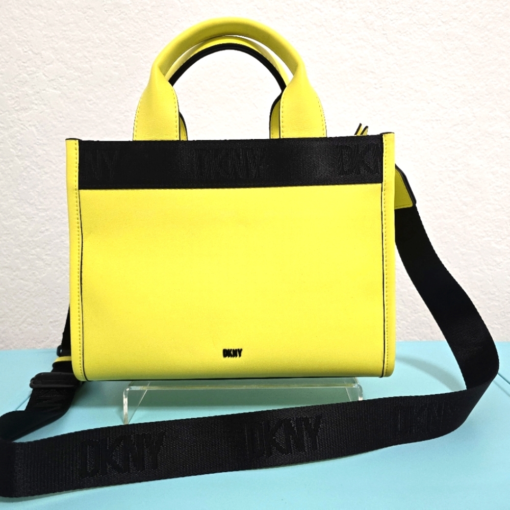 New with tags DKNY Women's Small  Cassandra Crossbody Tote Bag in Yellow